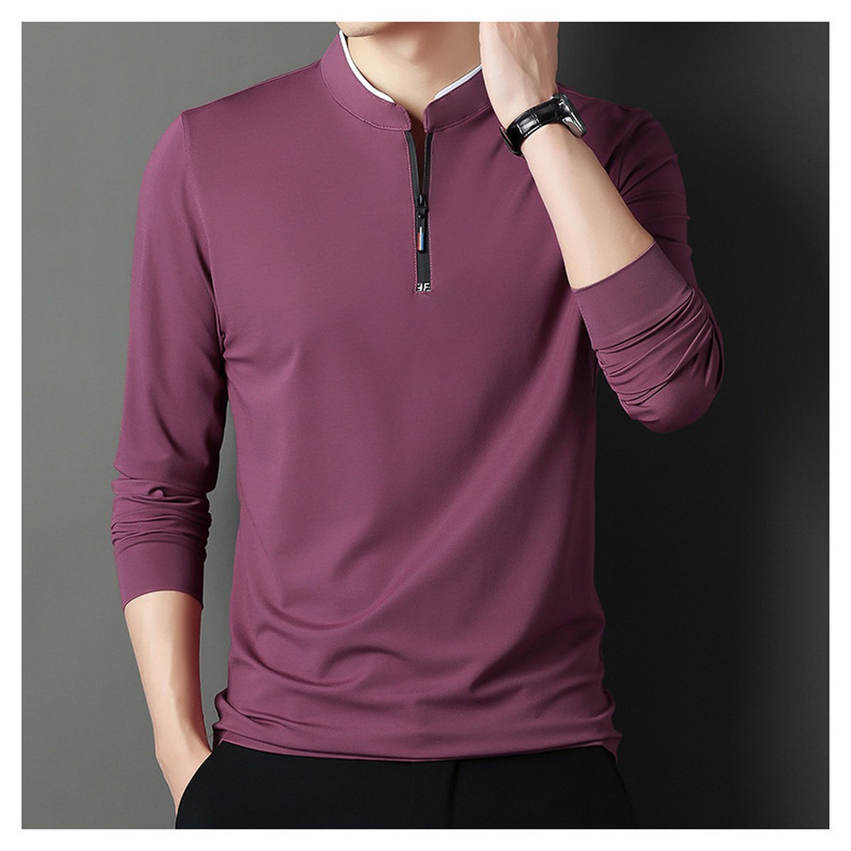 Men's Long Sleeve T - Shirt Leisure Young