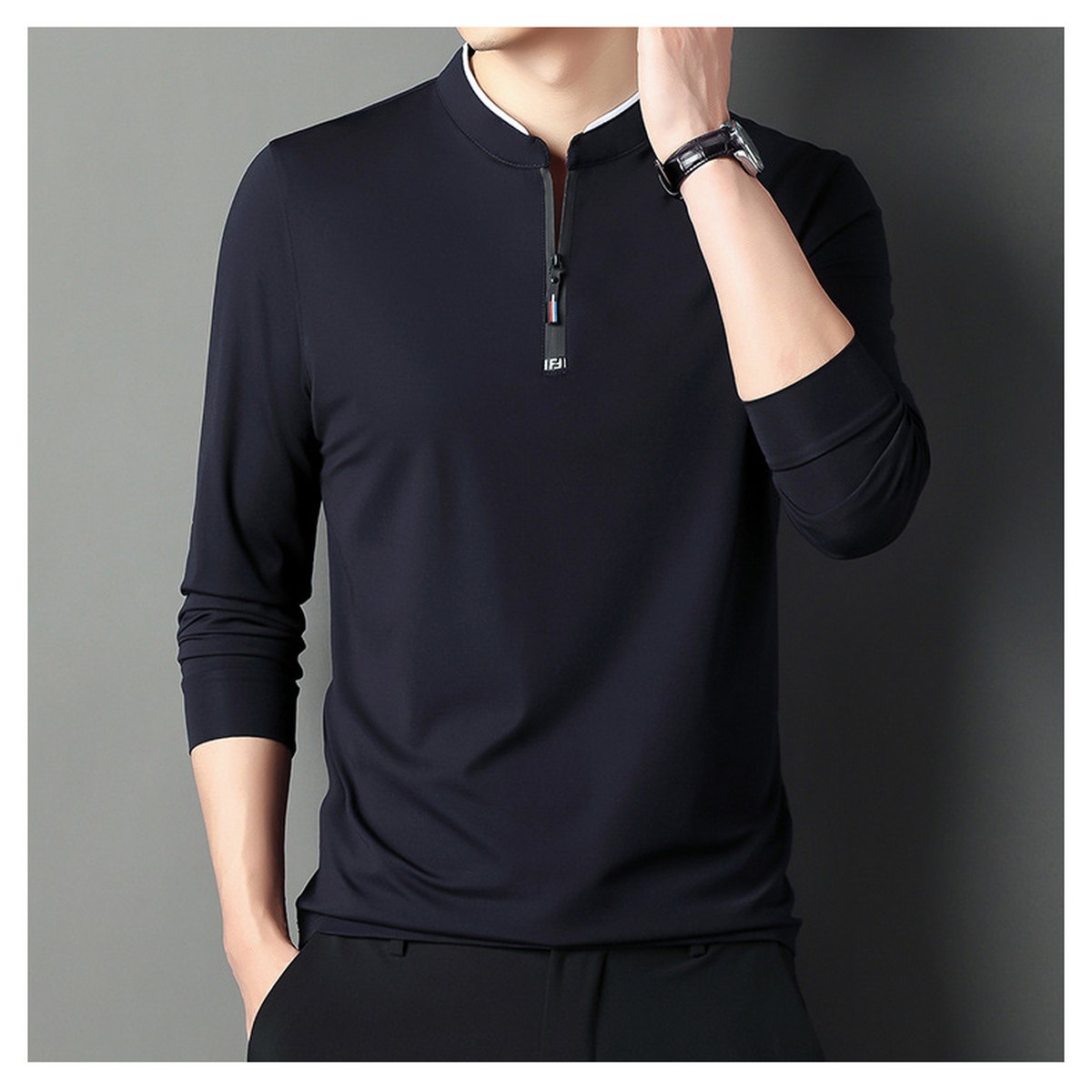 Men's Long Sleeve T - Shirt Leisure Young