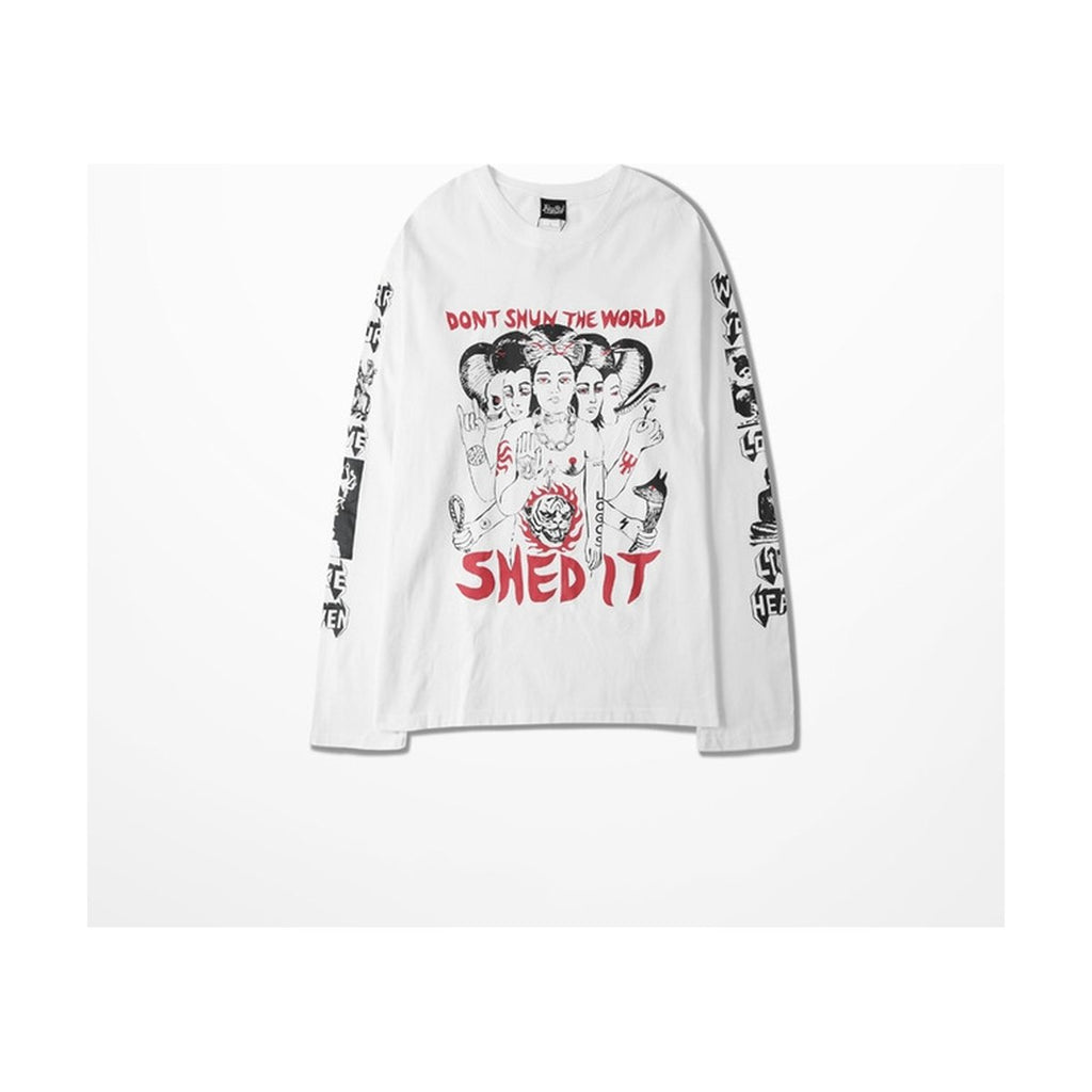 Men's Long Sleeve T-shirt Retro Funny