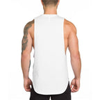 Men's Long Tank Muscle Workout T-shirt Bodybuilding Gym