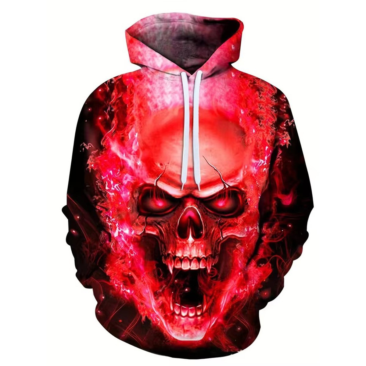 Men's Loose Printed Hoodie