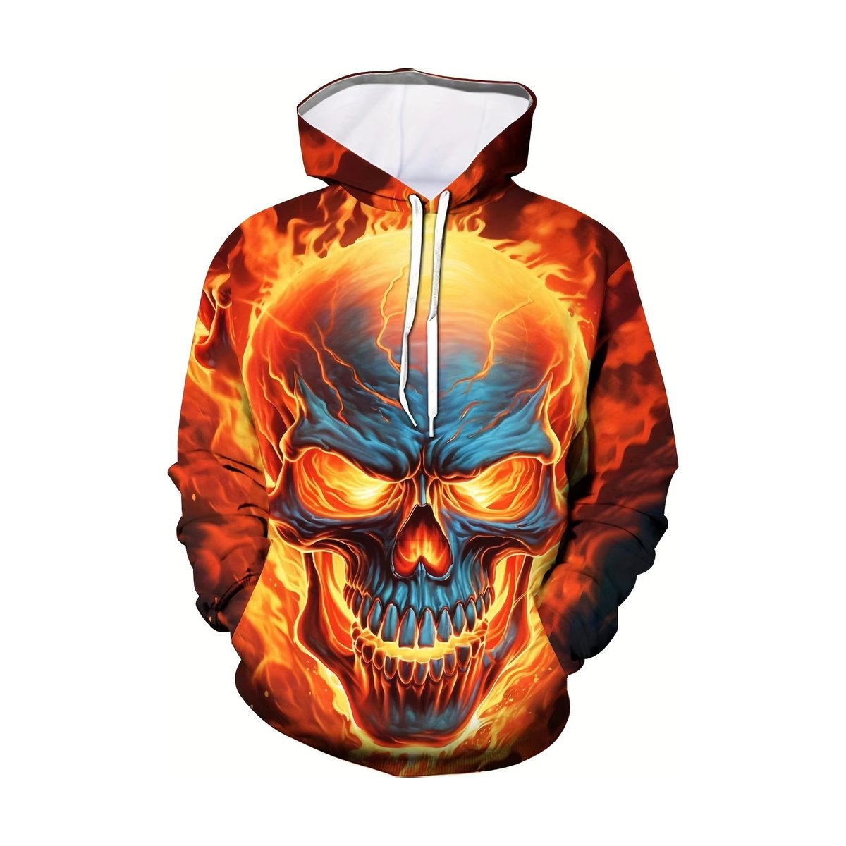 Men's Loose Printed Hoodie