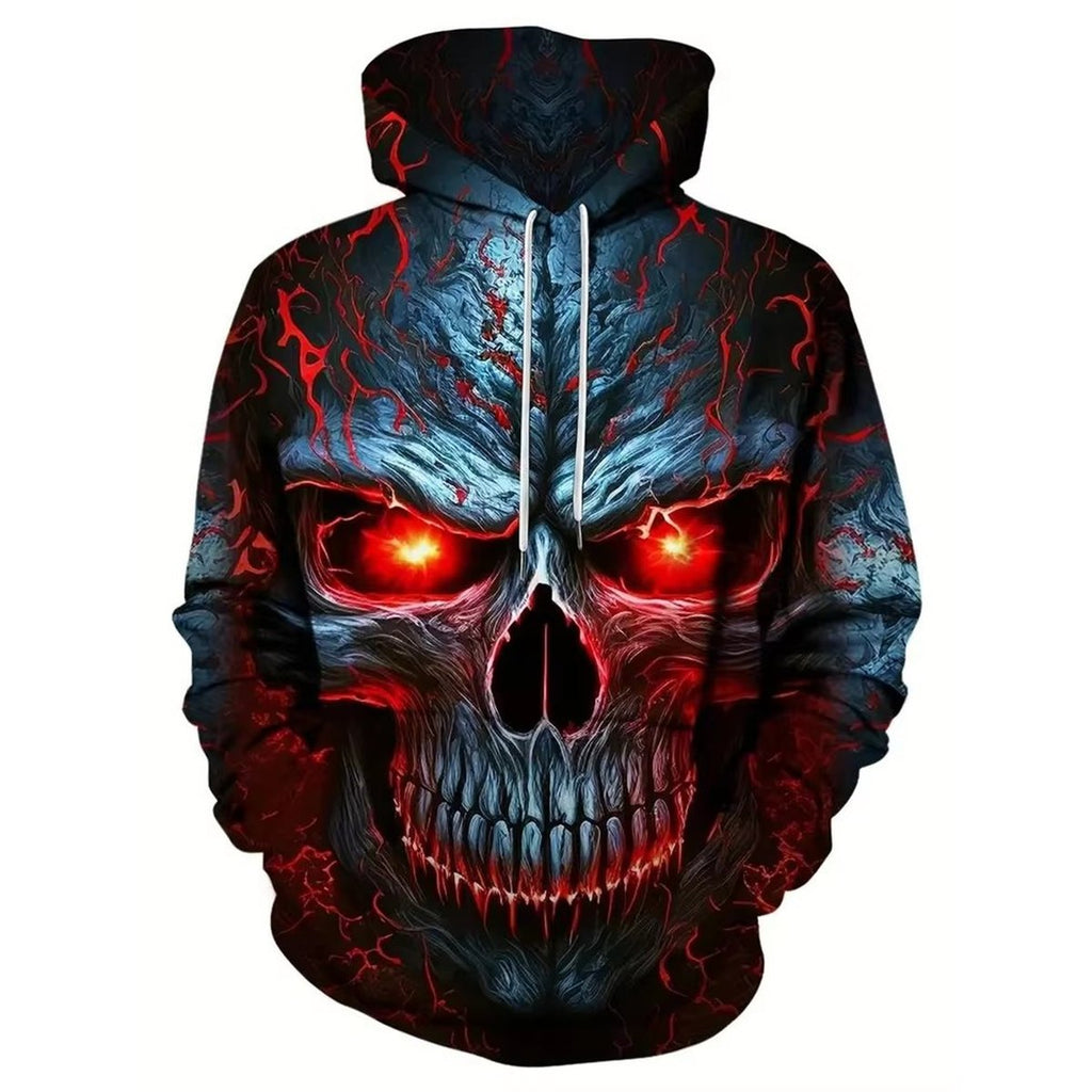Men's Loose Printed Hoodie