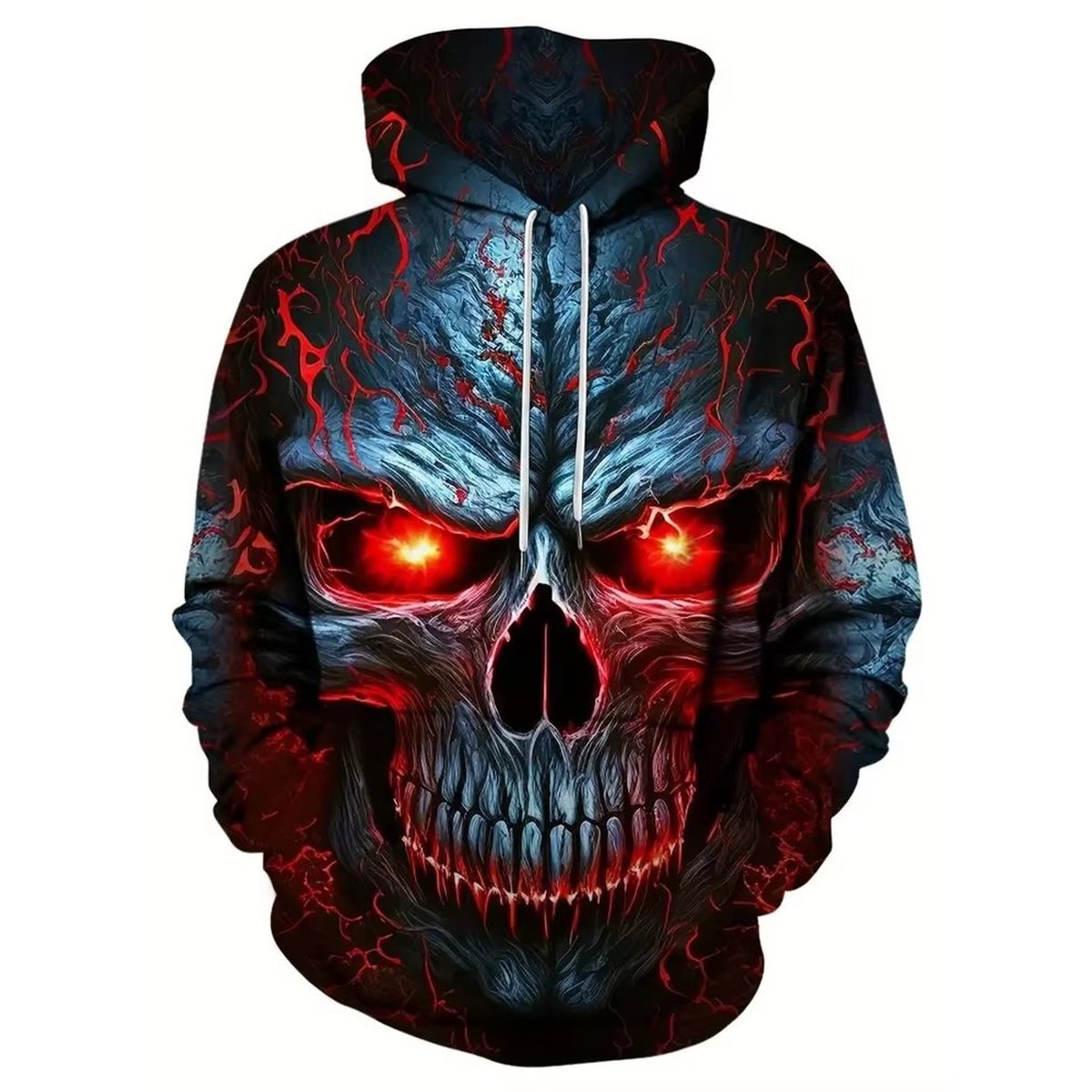 Men's Loose Printed Hoodie