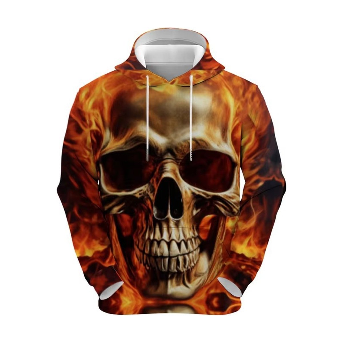 Men's Loose Printed Hoodie