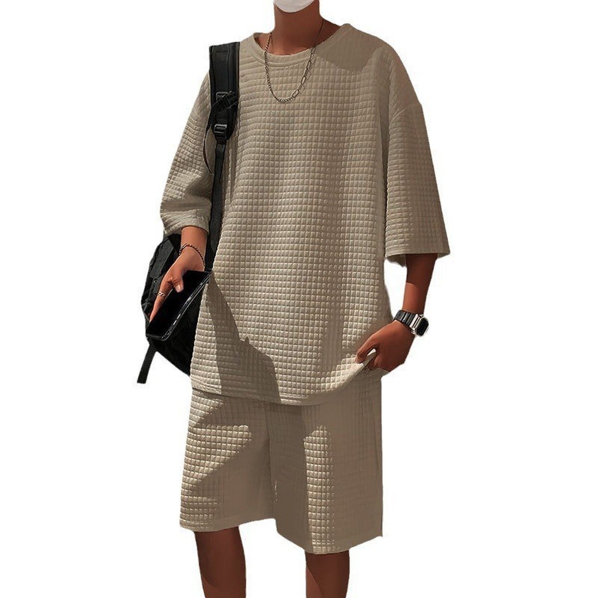 Men's Loose Short Sleeve Suit