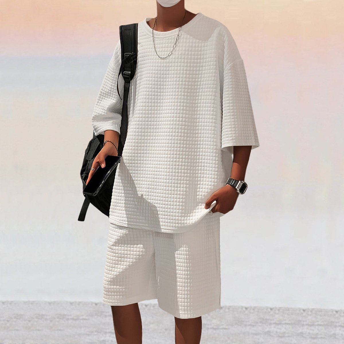 Men's Loose Short Sleeve Suit