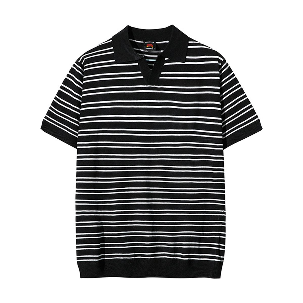 Men's Loose Striped Polo Shirt