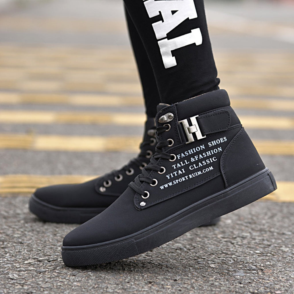 Men's Martin Boots Lace-up Flat Shoes