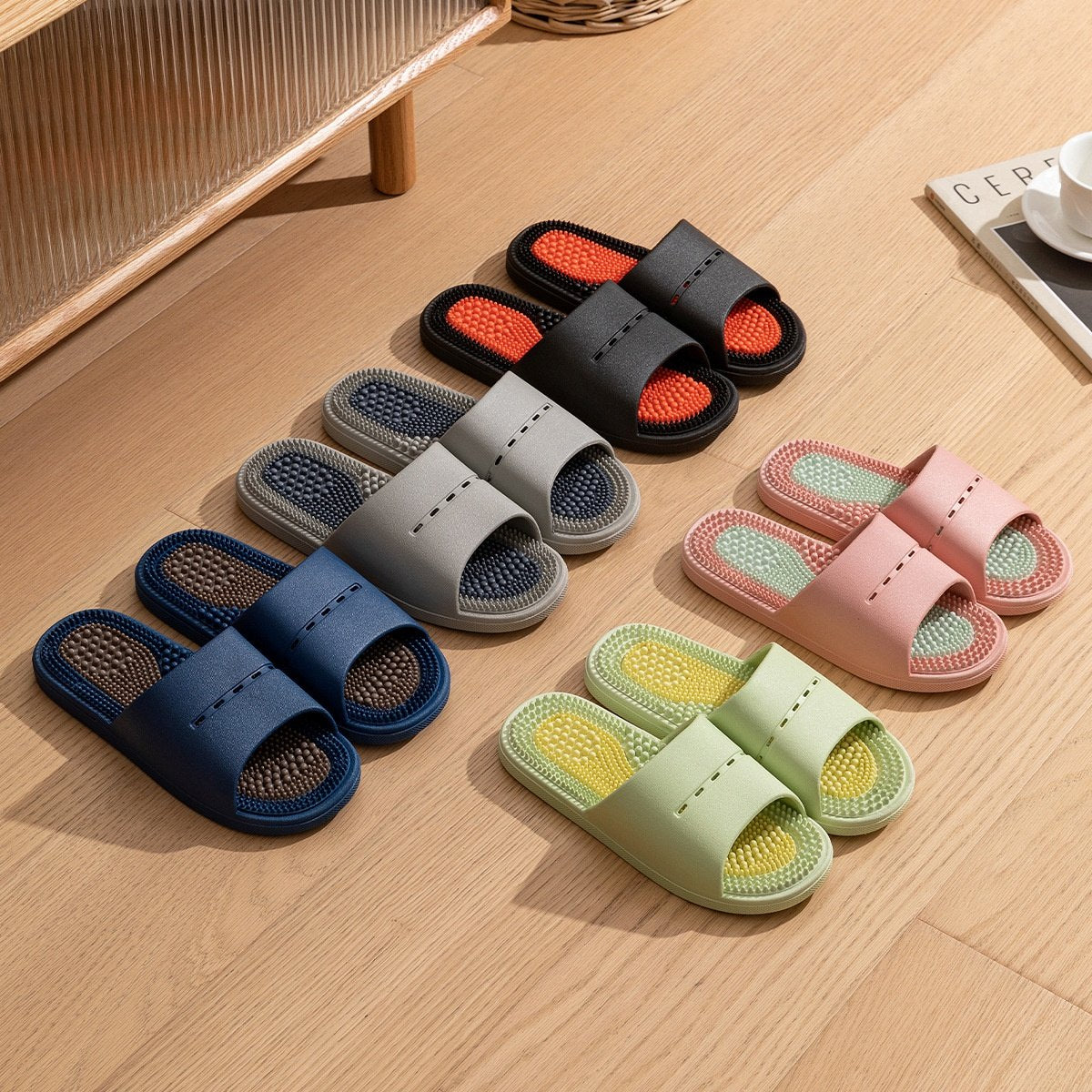 Men's Massage Slippers Indoor Home Bathroom Use Foot