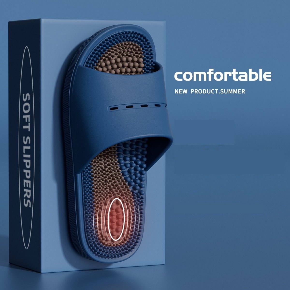 Men's Massage Slippers Indoor Home Bathroom Use Foot