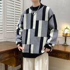 Men's Mock-neck Stripes Sweater