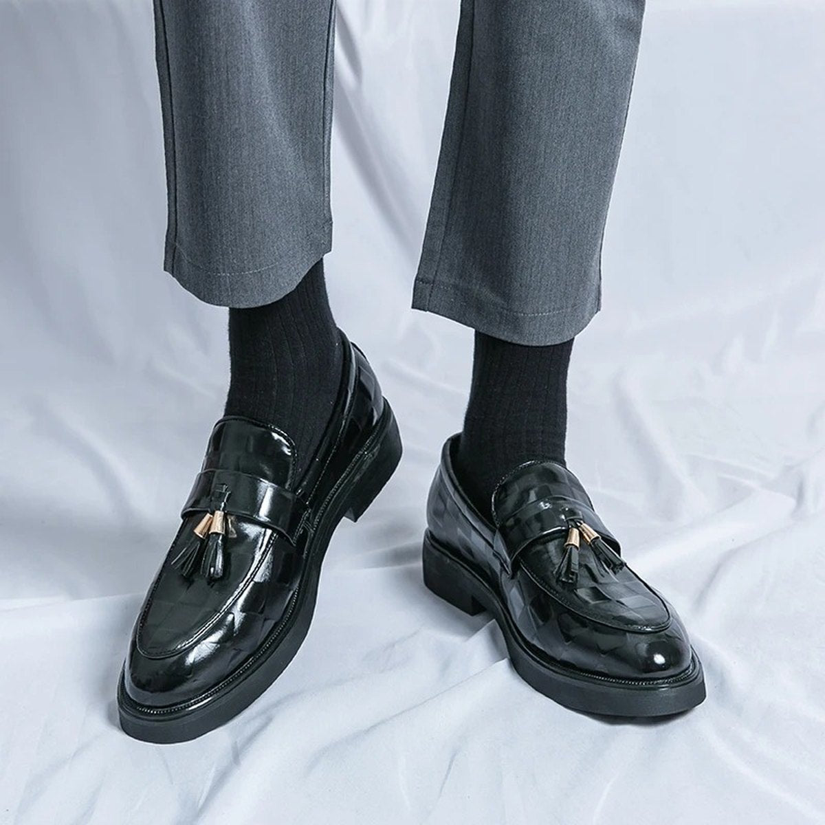 Men's One Foot Leather Shoes