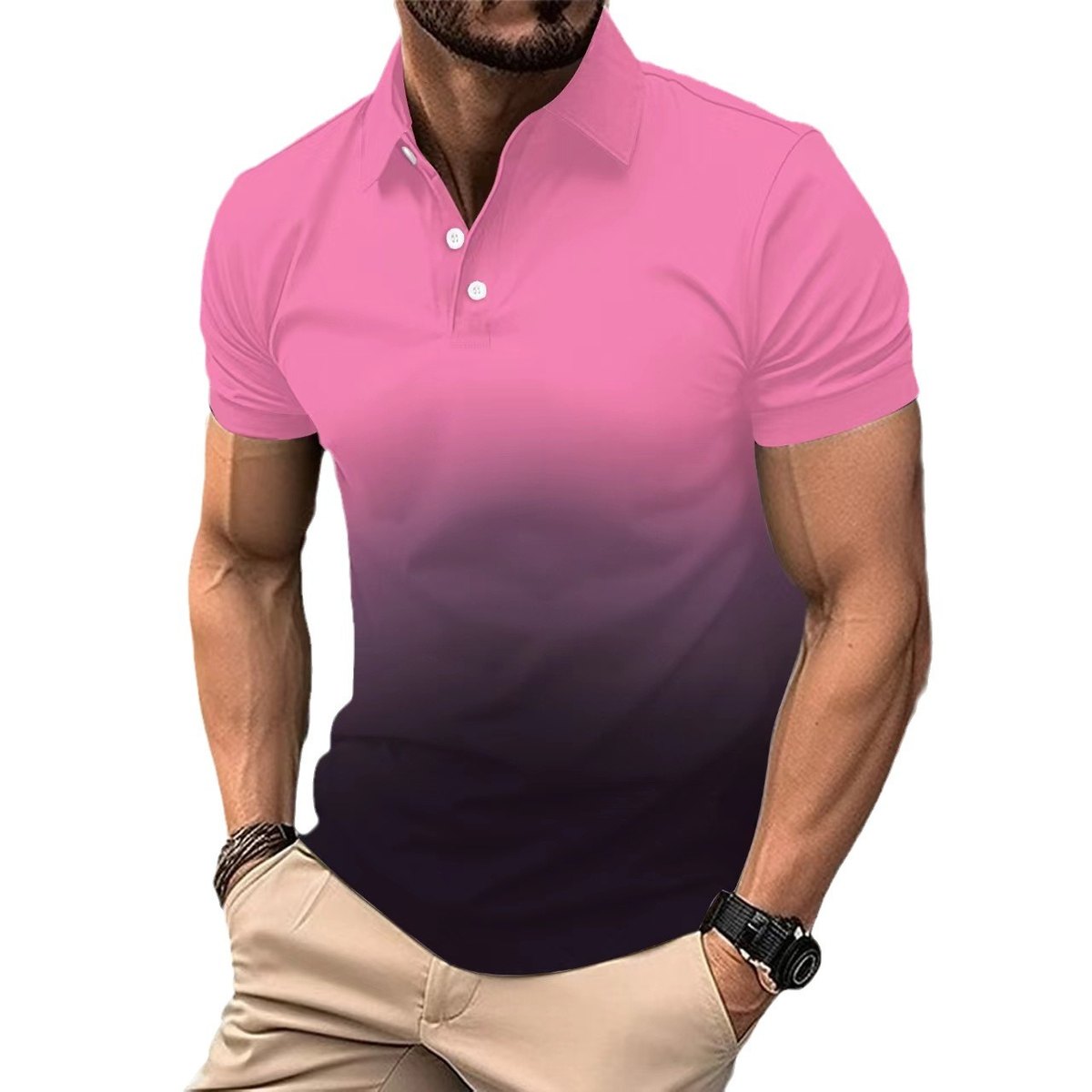 Men's Pixie Gradient Pocket Polo Shirt