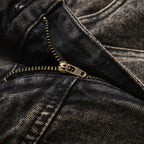 Men's Pleated Loose Denim Trousers