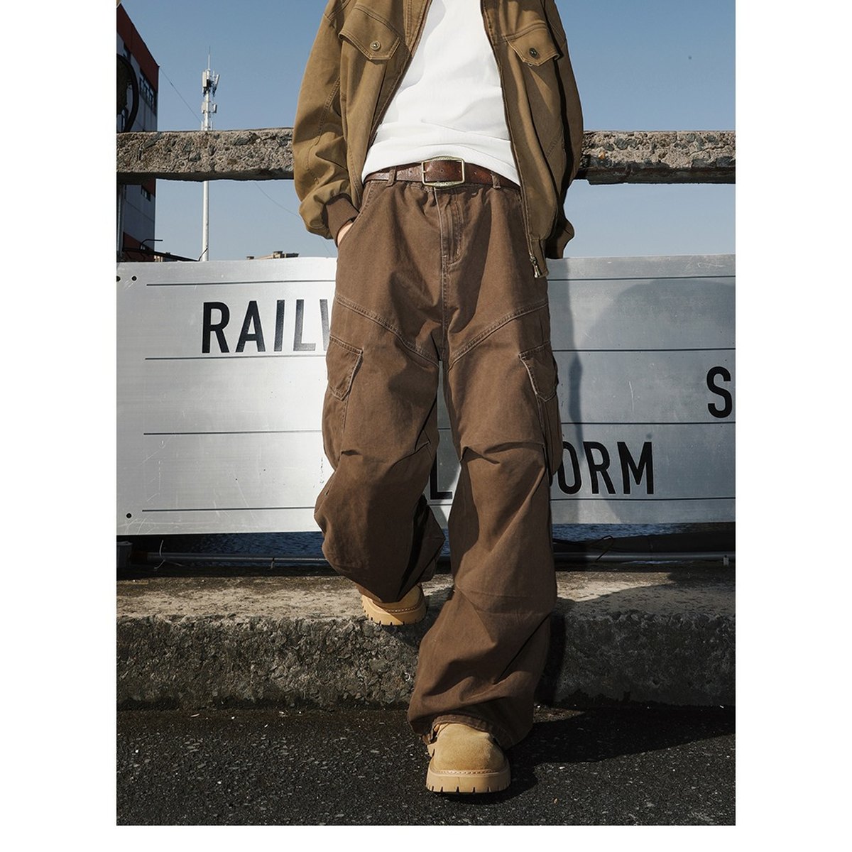 Men's Pleated Paratrooper Work Trousers