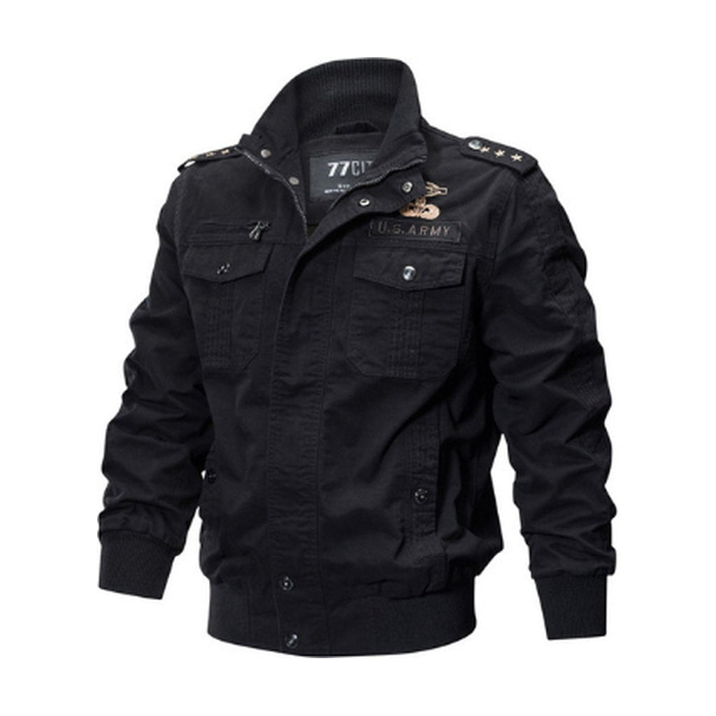 Men's Plus Size Bomber Military Jacket Outwear Casual