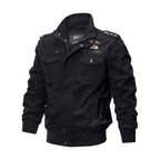 Men's Plus Size Bomber Military Jacket Outwear Casual