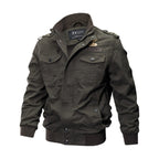 Men's Plus Size Bomber Military Jacket Outwear Casual