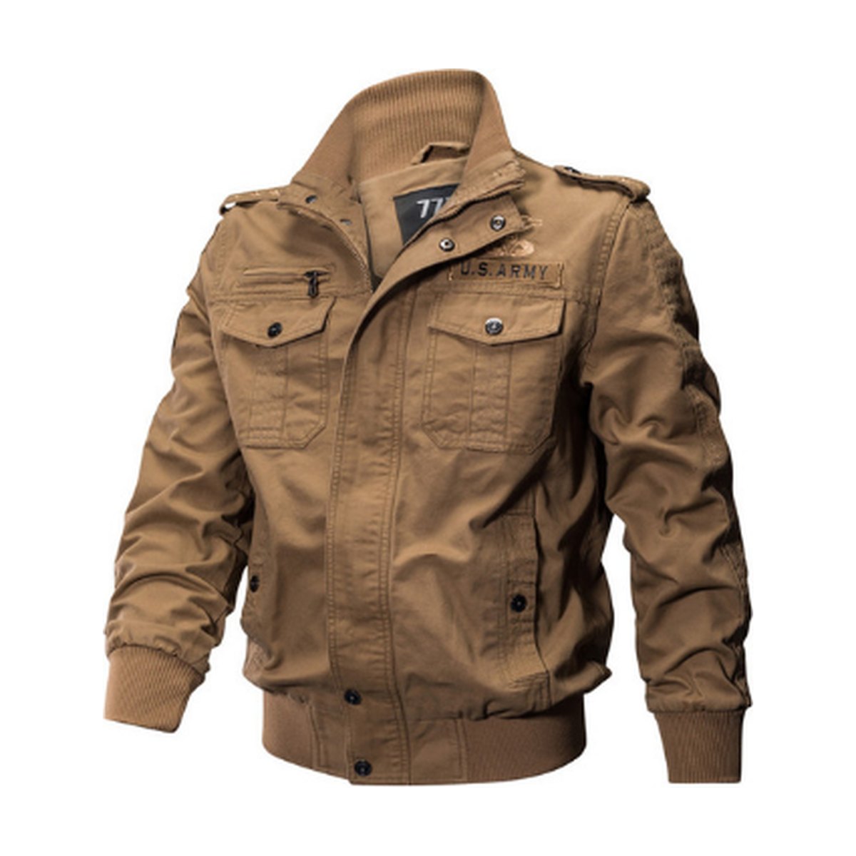 Men's Plus Size Bomber Military Jacket Outwear Casual