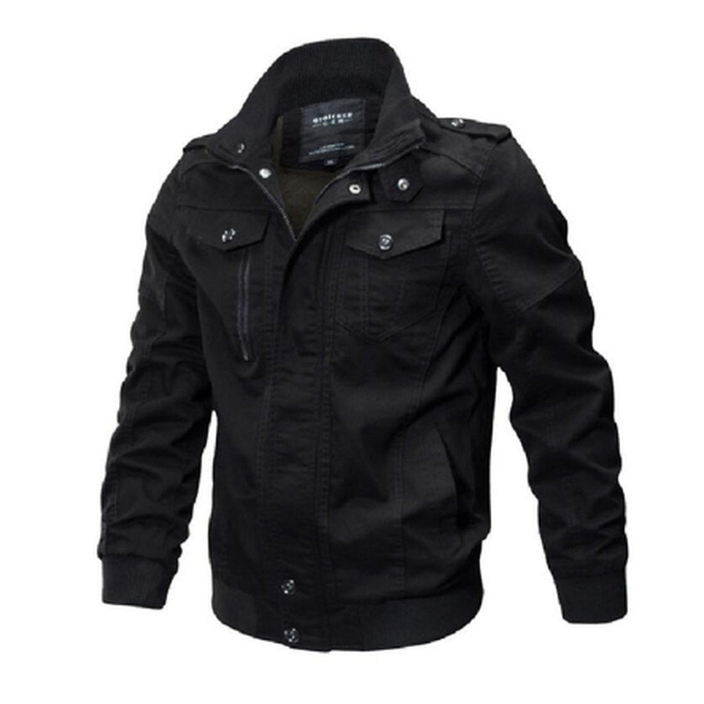 Men's Plus Size Bomber Military Jacket Outwear Casual