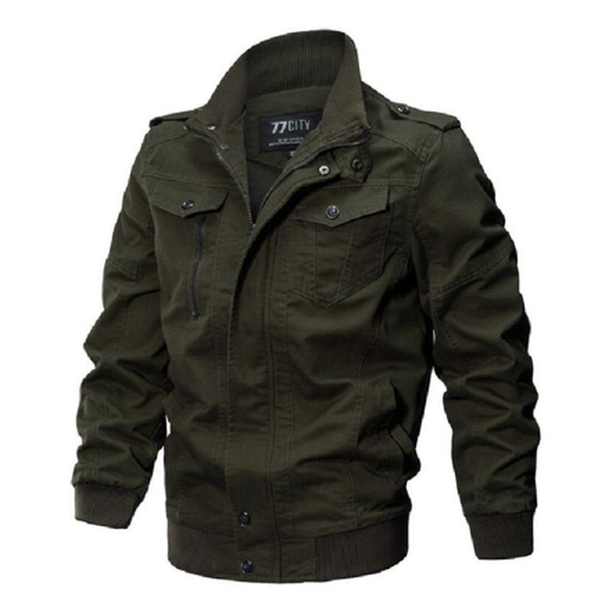 Men's Plus Size Bomber Military Jacket Outwear Casual