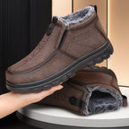 Men's Plus-size Cotton Shoes Thick-soled Slip-on Warm