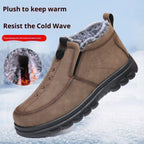 Men's Plus-size Cotton Shoes Thick-soled Slip-on Warm