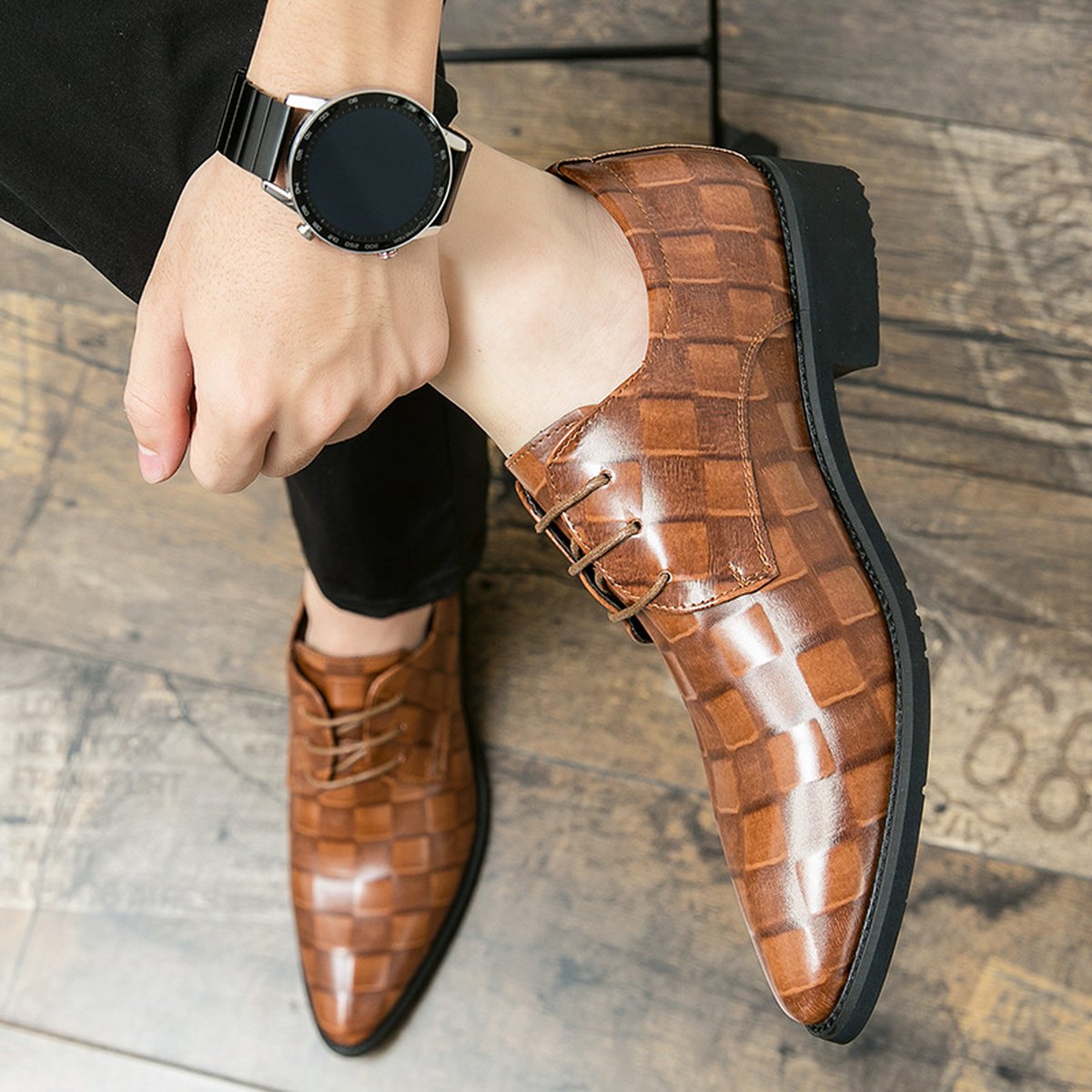 Men's Plus Size Pointed Leather Shoes