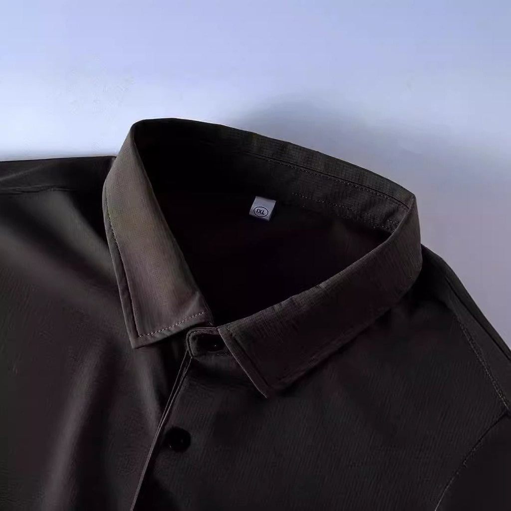 Men's Plus Size Seamless Ice Silk Polo Shirt