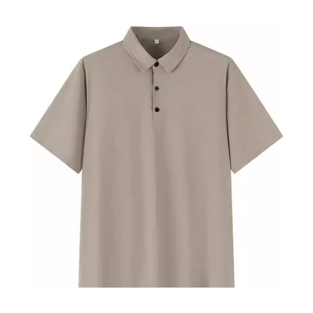 Men's Plus Size Seamless Ice Silk Polo Shirt