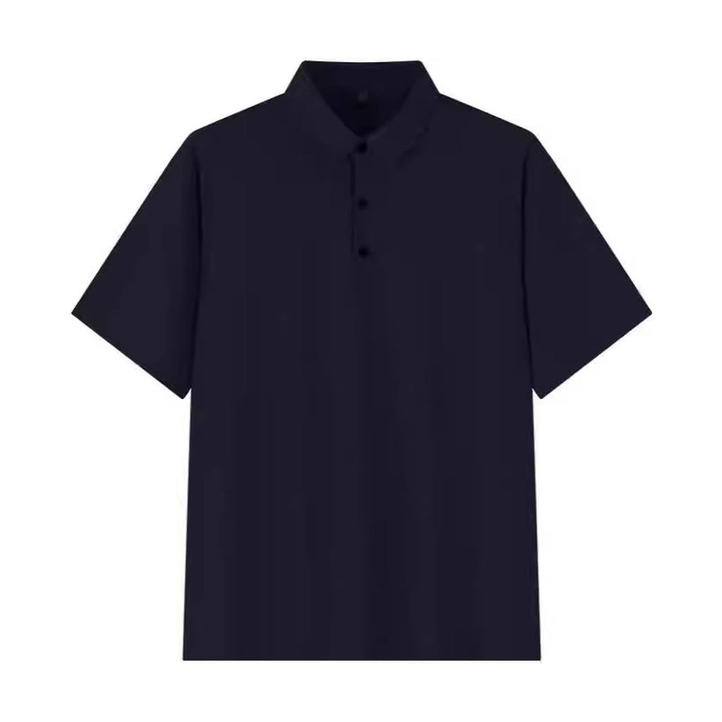 Men's Plus Size Seamless Ice Silk Polo Shirt
