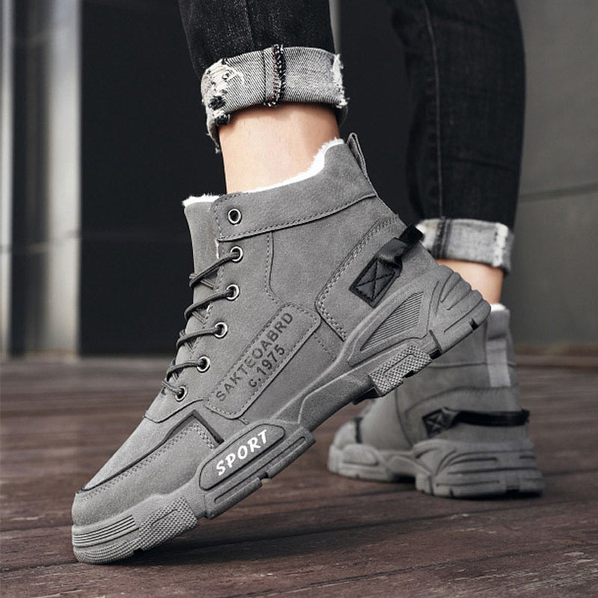 Men's Plush High-Top Snow Boots