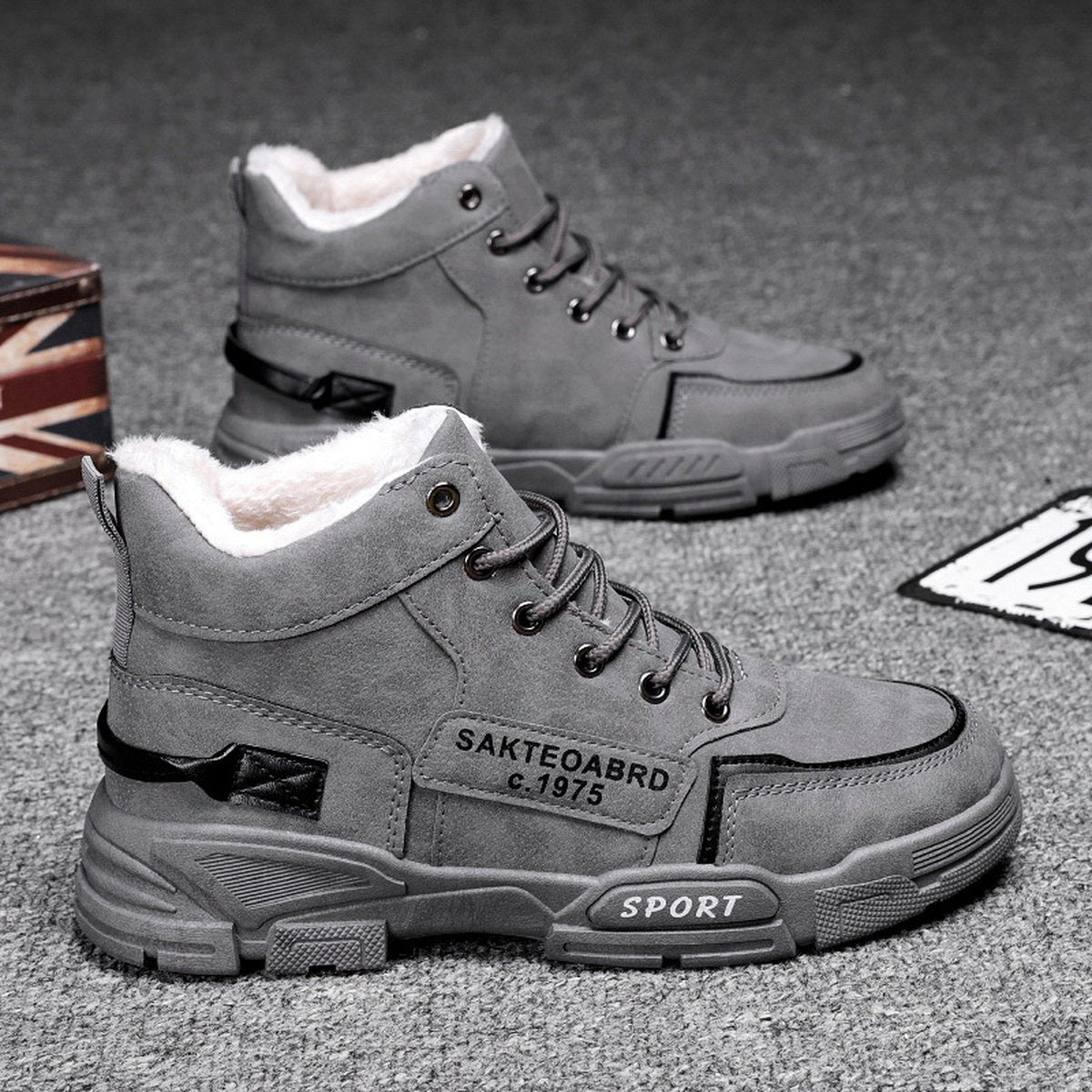Men's Plush High-Top Snow Boots