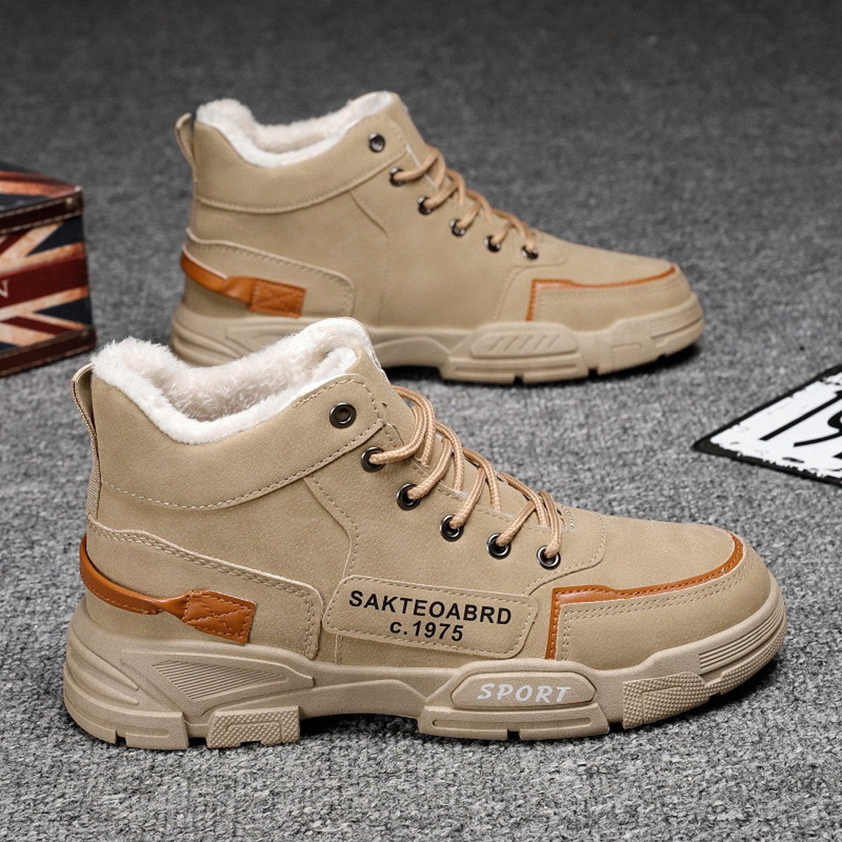 Men's Plush High-Top Snow Boots