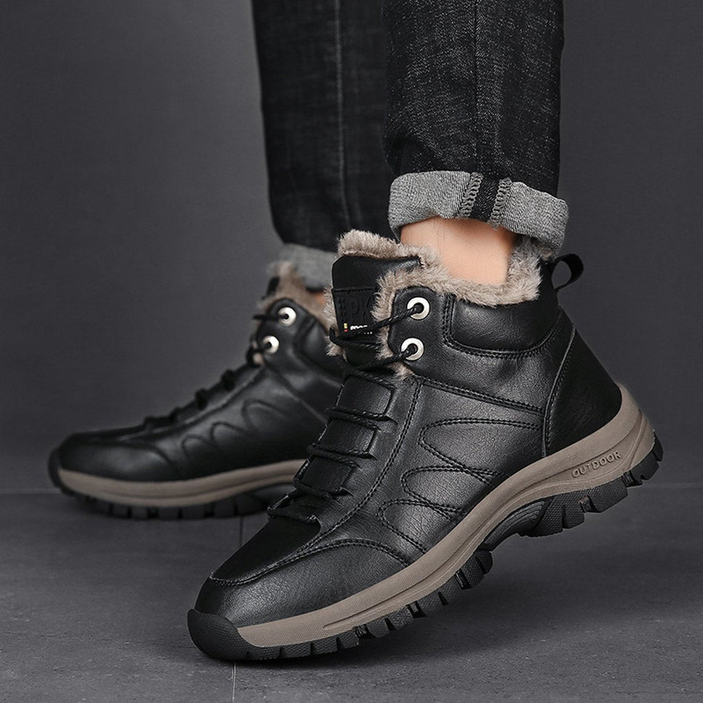 Men's Plush-Lined Winter Boots