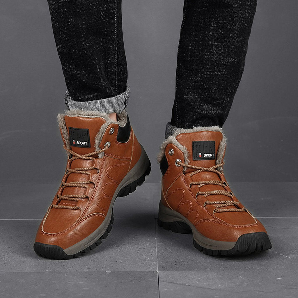 Men's Plush-Lined Winter Boots