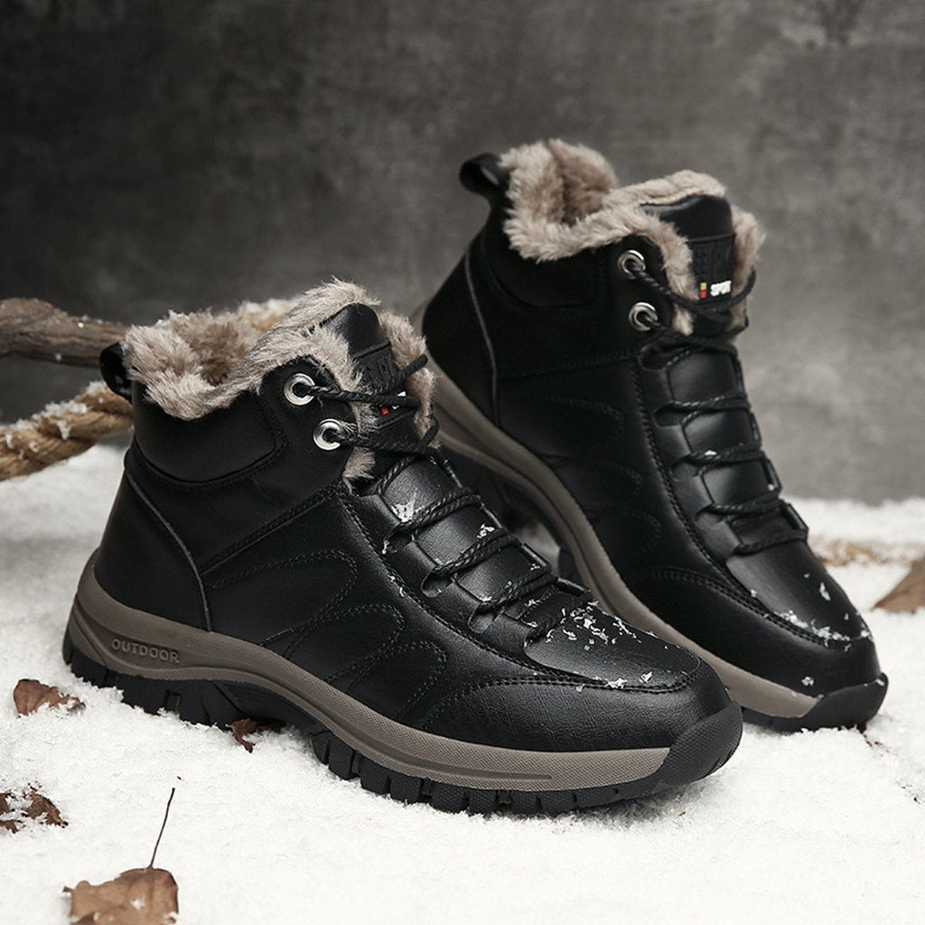 Men's Plush-Lined Winter Boots