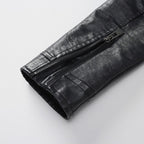 Men's Pocket PU Leather Coat Jacket
