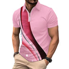 Men's Printed Dots Gradient Polo Shirt