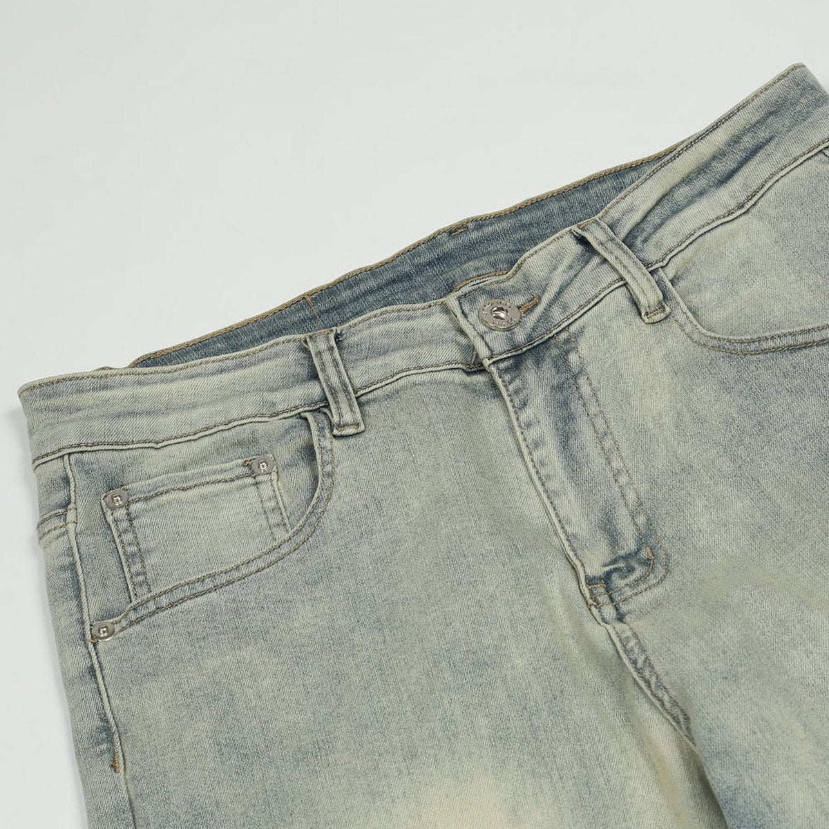 Men's Printed Washed Jeans