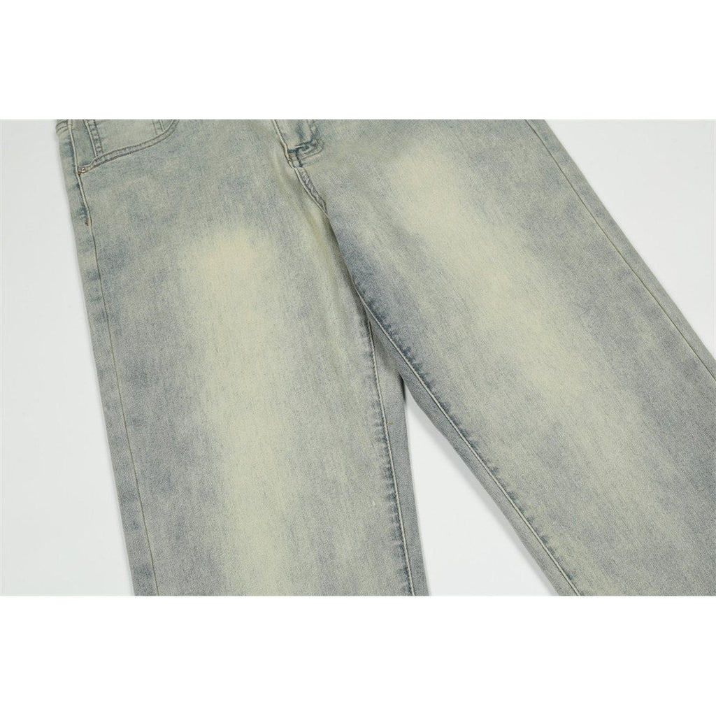 Men's Printed Washed Jeans
