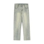 Men's Printed Washed Jeans