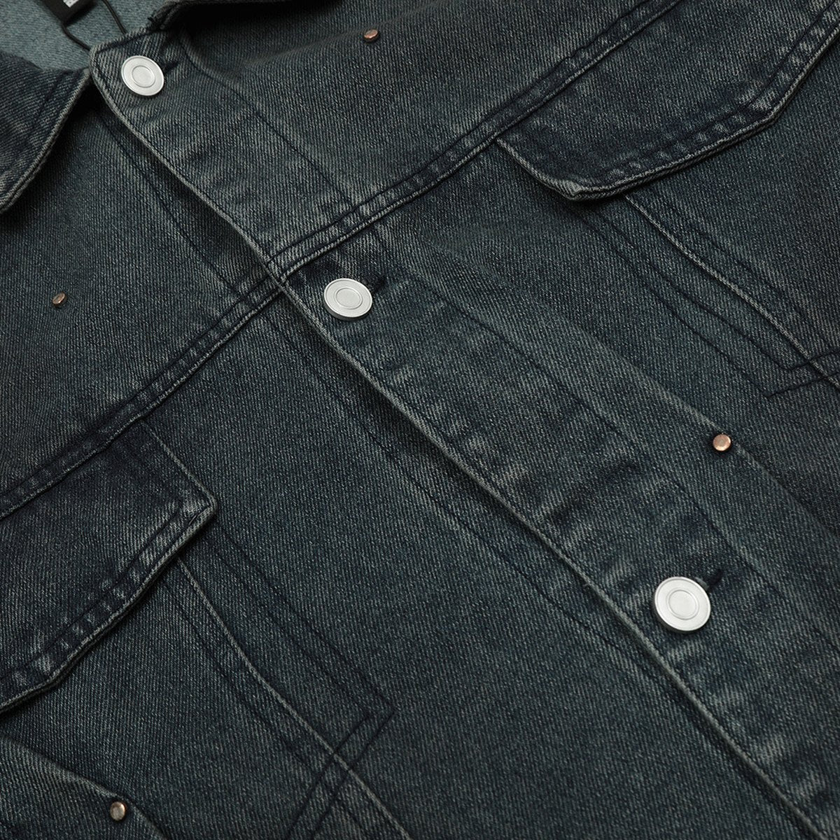 Men's Punk Distressed Denim Jacket Coat