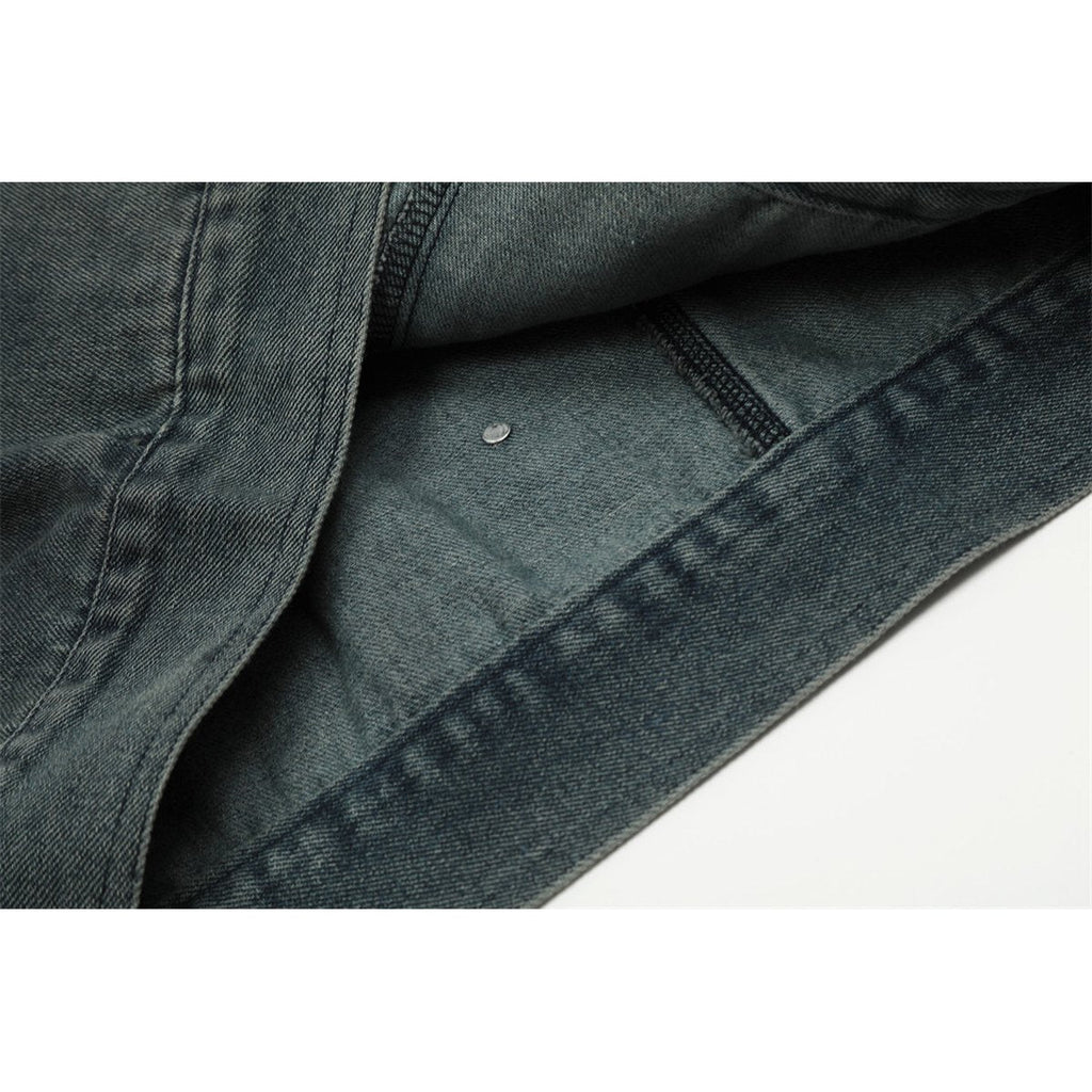 Men's Punk Distressed Denim Jacket Coat
