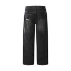 Men's Punk Patch Denim Trousers