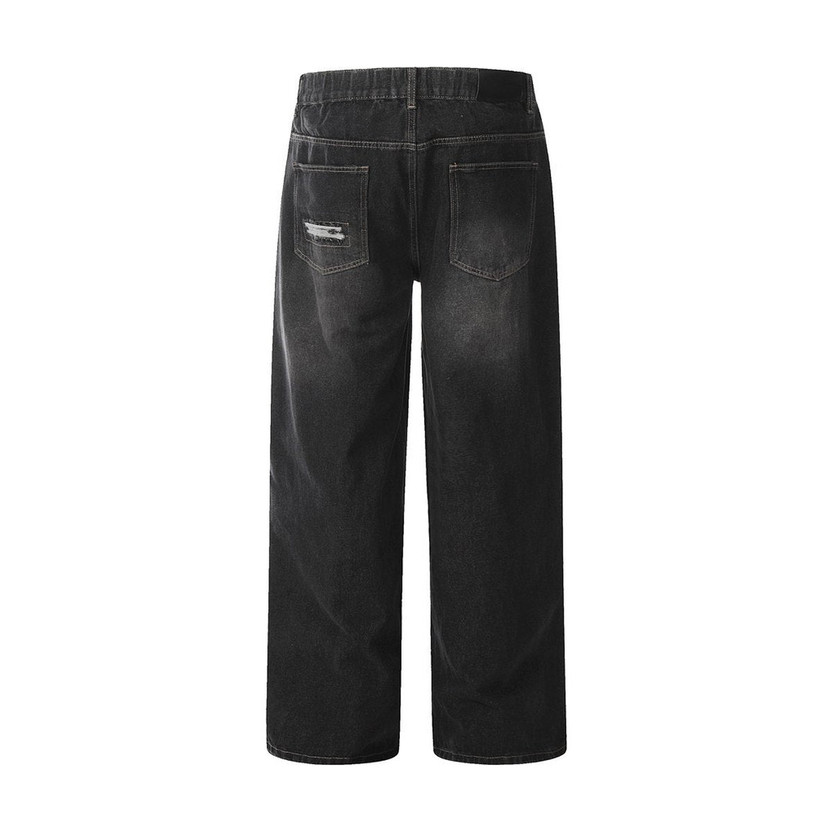Men's Punk Patch Denim Trousers