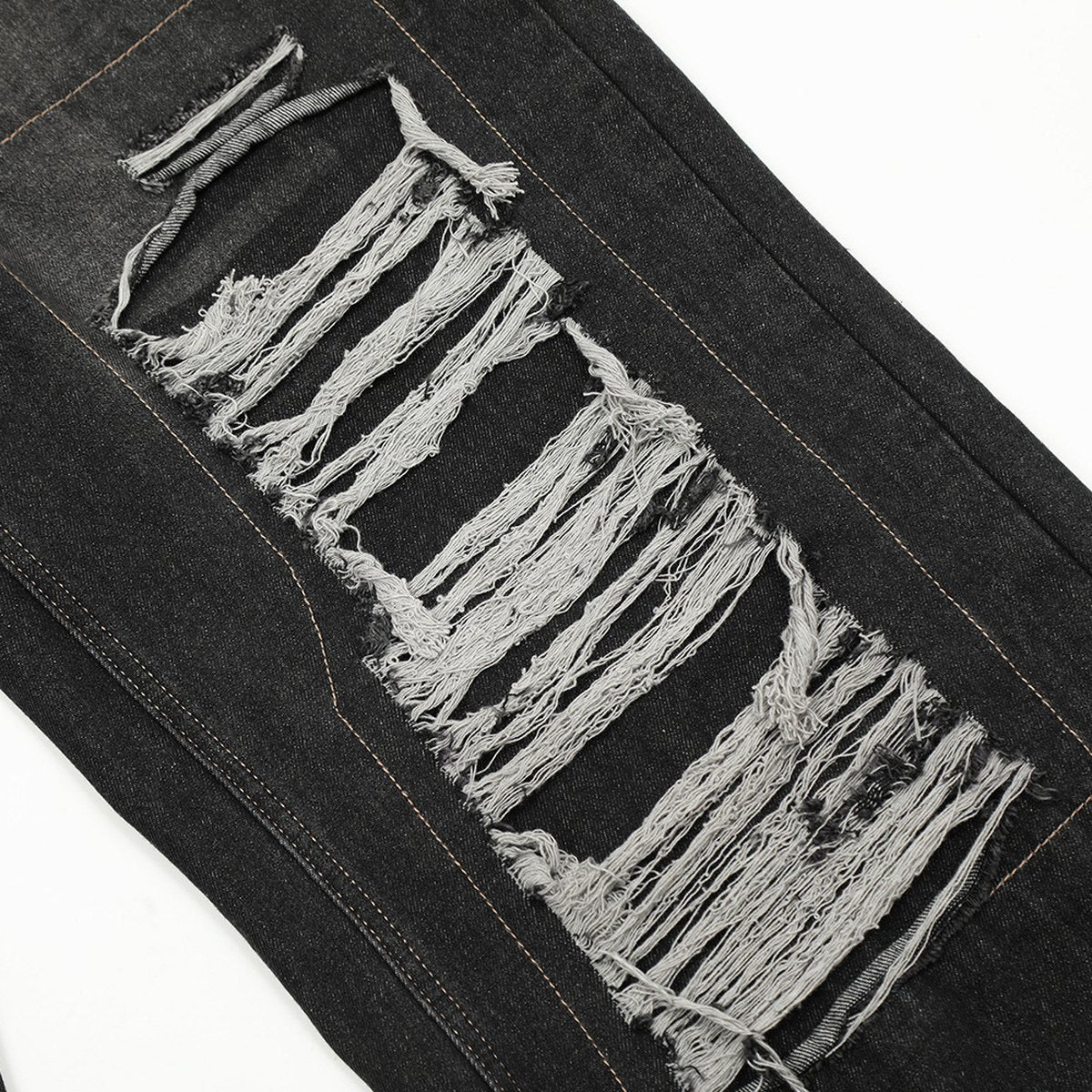 Men's Punk Patch Denim Trousers