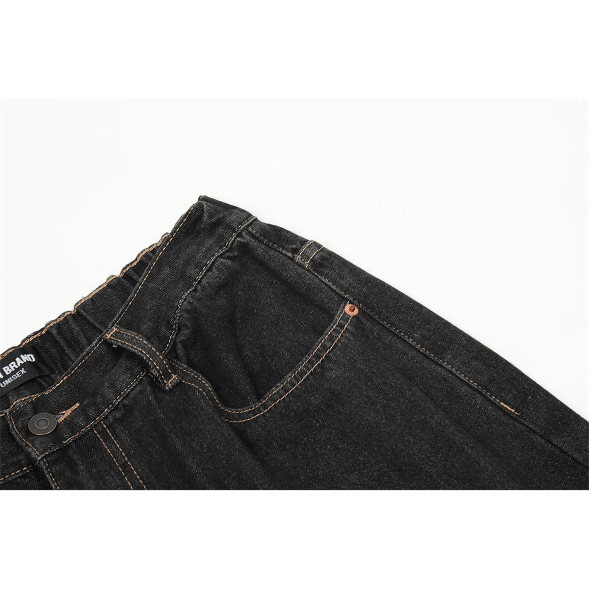 Men's Punk Patch Denim Trousers