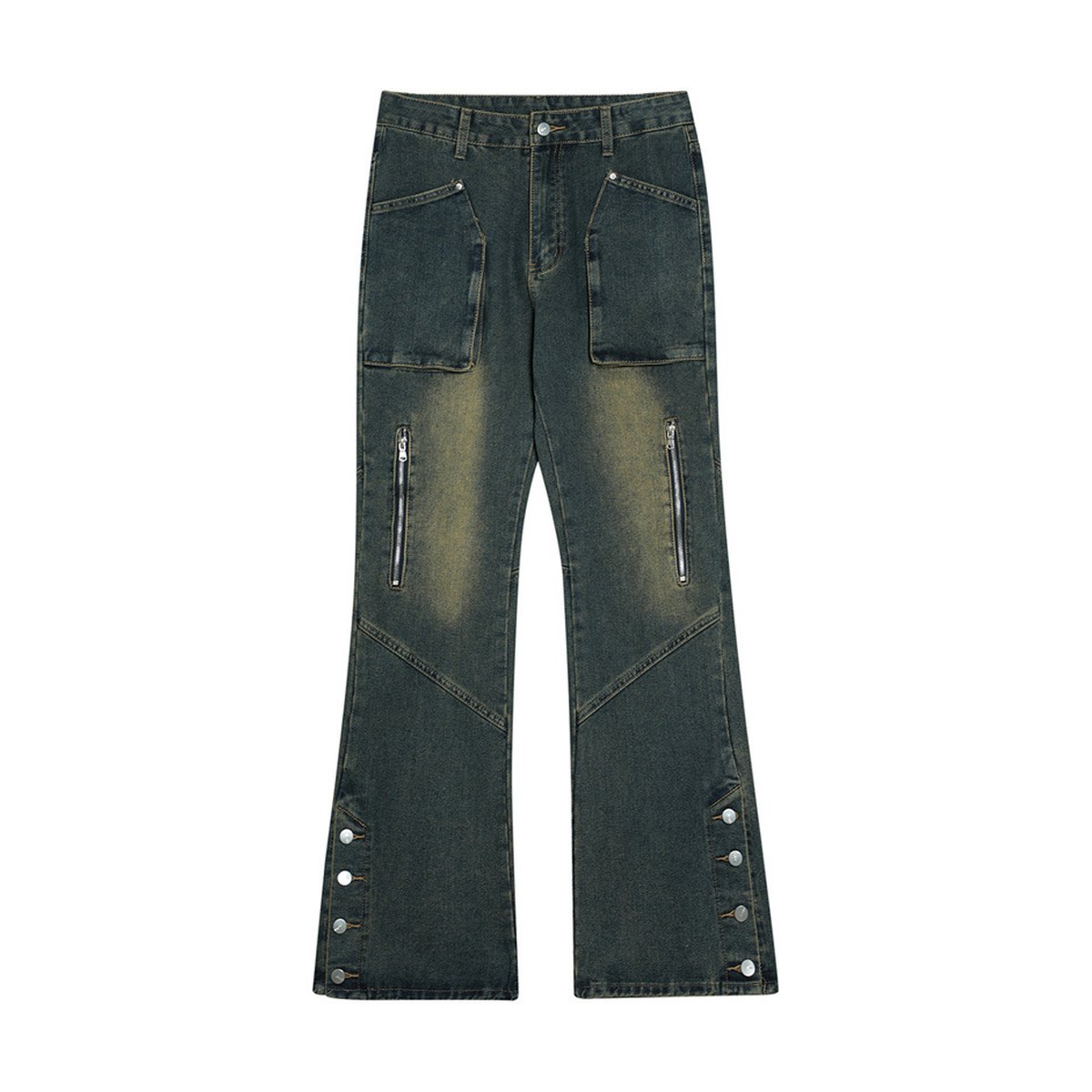 Men's Punk Slightly Flared Jeans